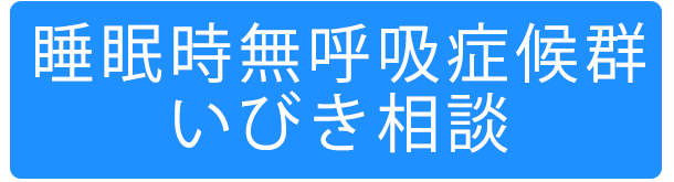 睡眠時無呼吸症候群　いびき相談