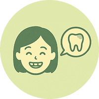 笑ったときに治療跡が見えるのが気になる